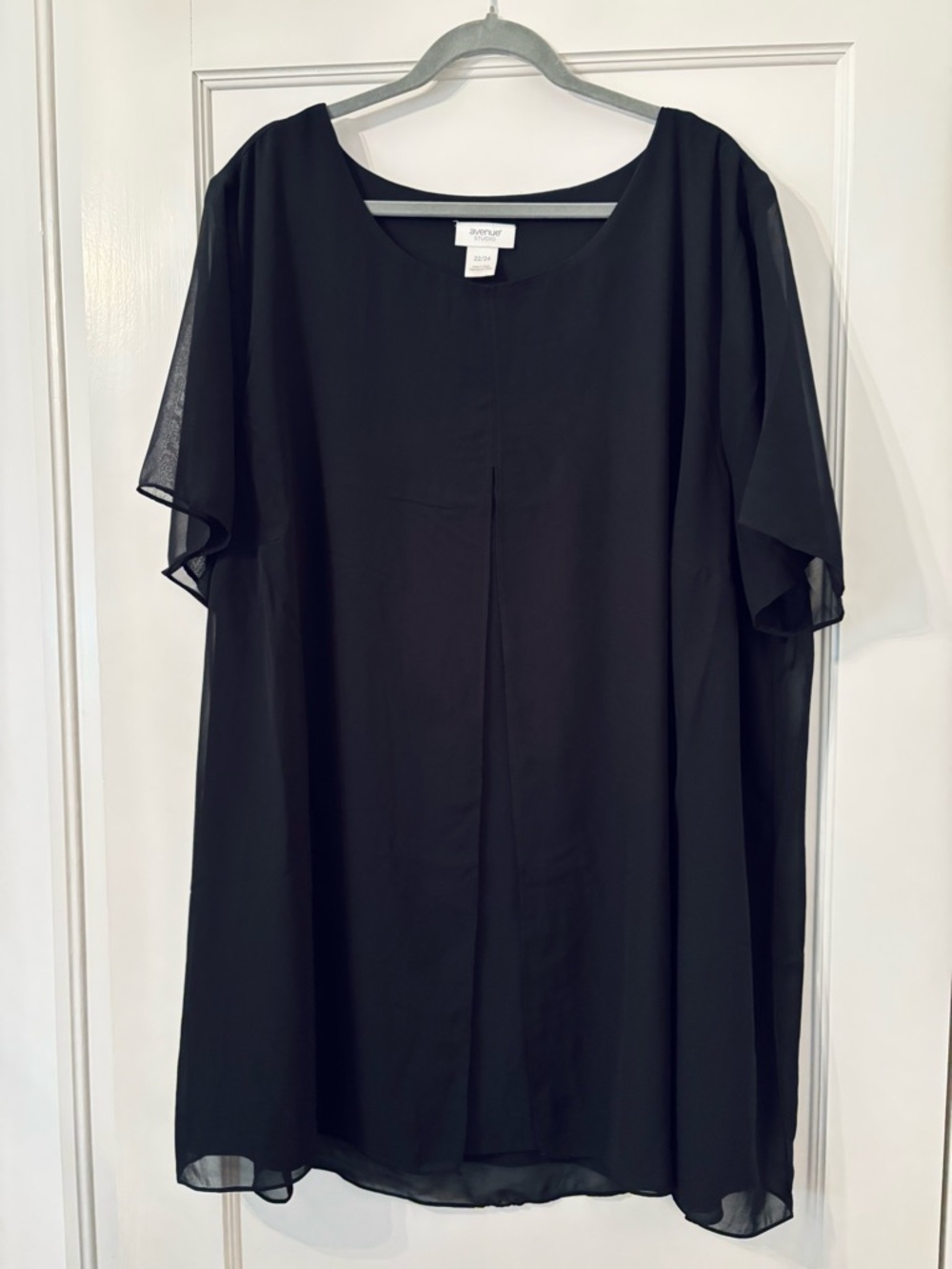 Avenue Black Sheer Tunic